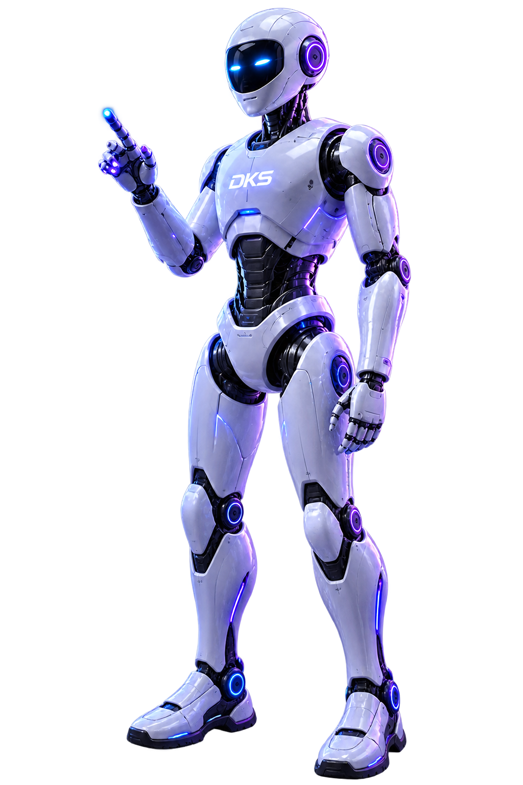 Futuristic AI robot assistant