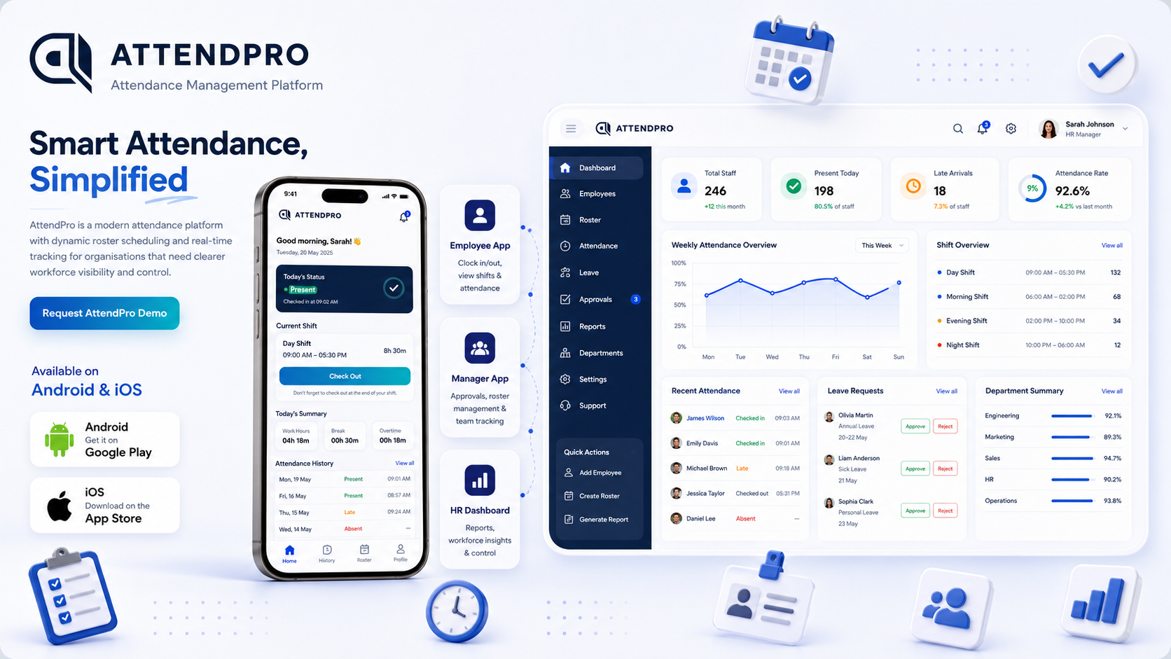 ATTENDPRO product preview